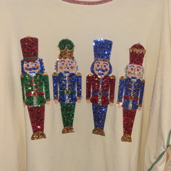 Fantastic Fawn Cream Nutcracker Crewneck Sweater - Picture 2 of 3